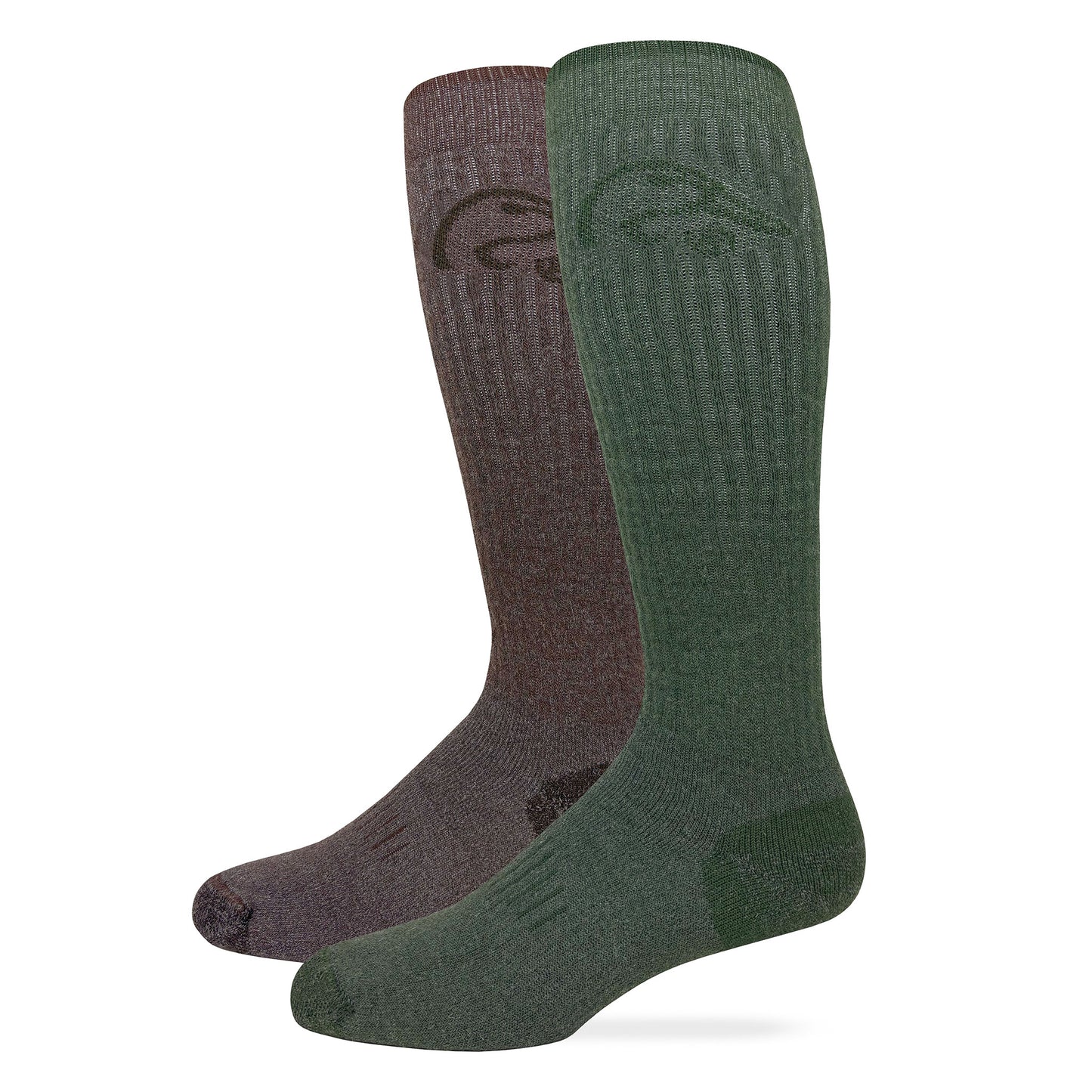 Ducks Unlimited Men's Full Cushion Merino Wool Blend Tall Boot Socks 2 Pack