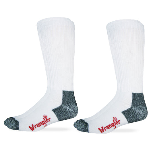 Wrangler Men's Cotton Non-Binding Boot Socks 2 Pair