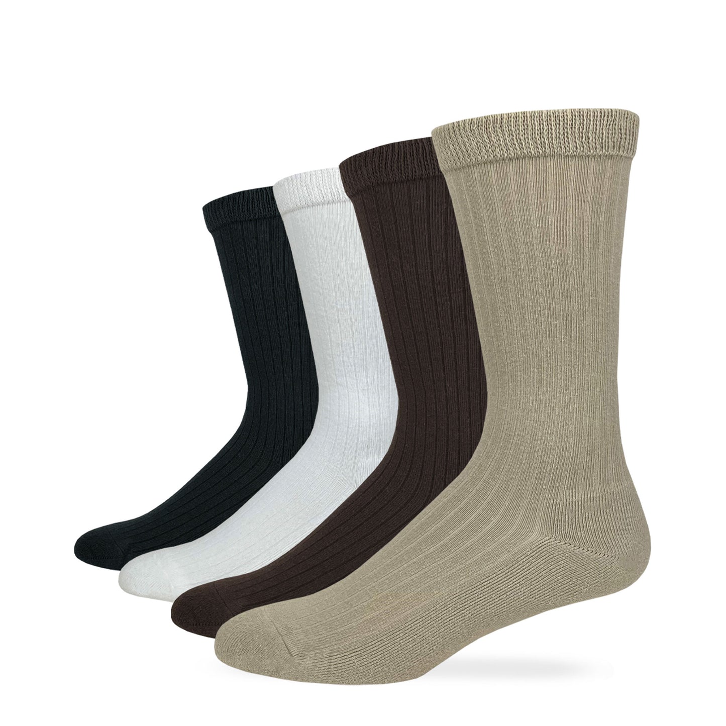 Carolina Ultimate Men's Dress Rib Cotton Comfort Top Socks 2 Pair