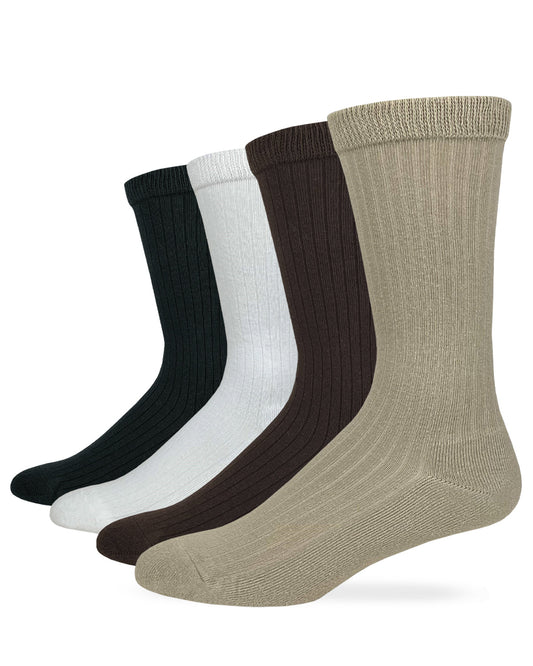 Carolina Ultimate Men's Dress Rib Cotton Comfort Top Socks 2 Pair