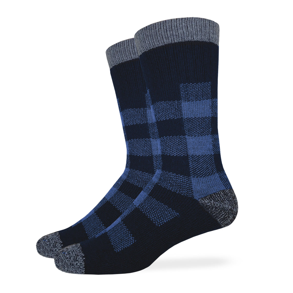 Carolina Ultimate Men's Buffalo Plaid Merino Wool Blend Boot Socks 1 Pair Pack