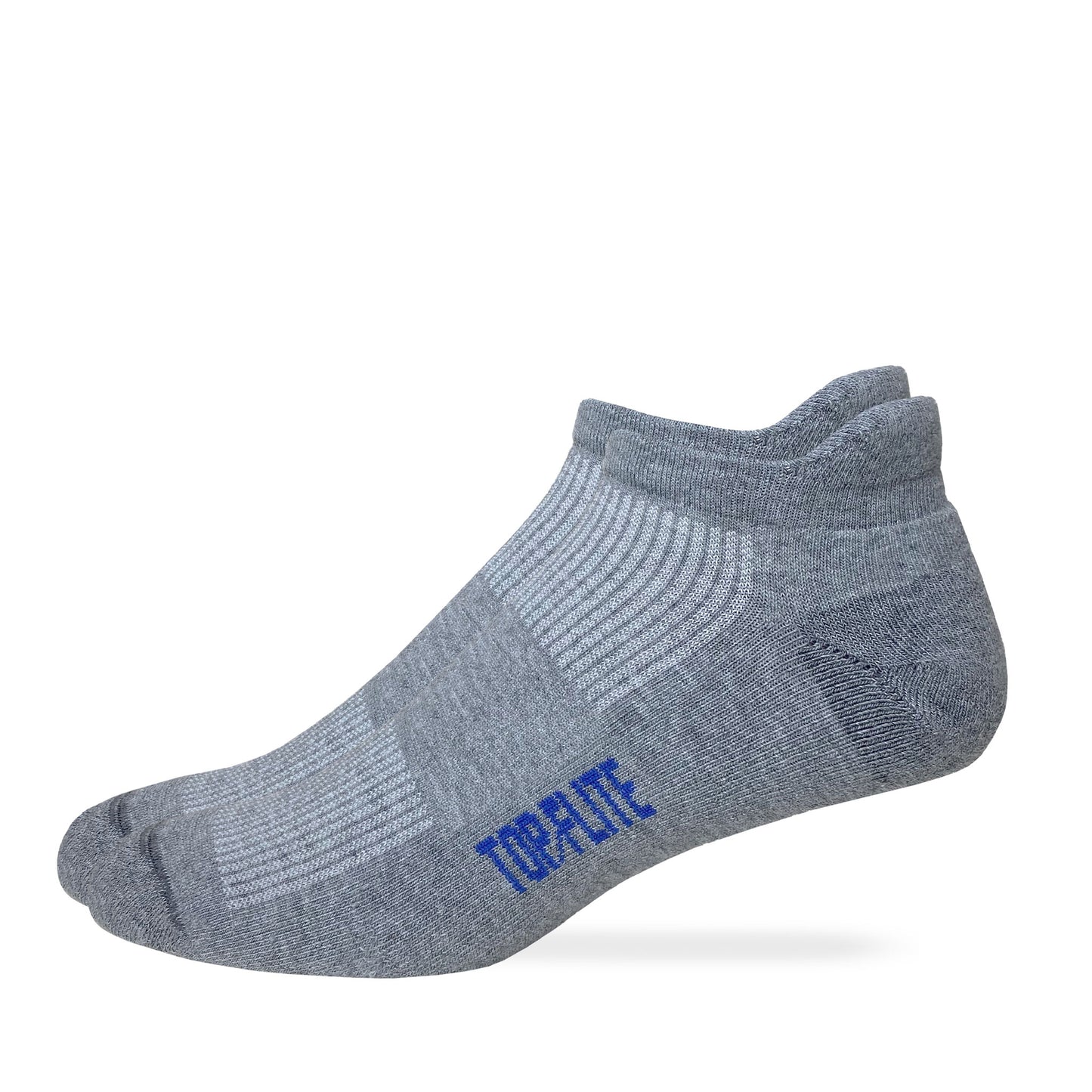 Top Flite Mens Moisture Wicking Seamless Toe Heel Tab Sport Socks 2 Pair Pack