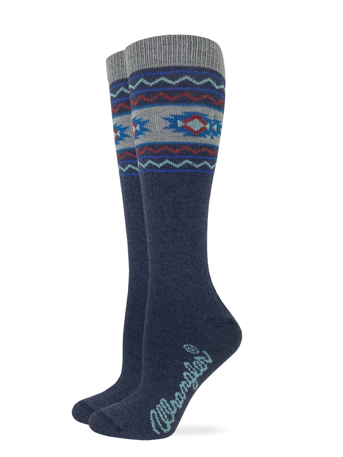 Wrangler Ladies Merino Wool Aztec Knee High Socks 1 Pair