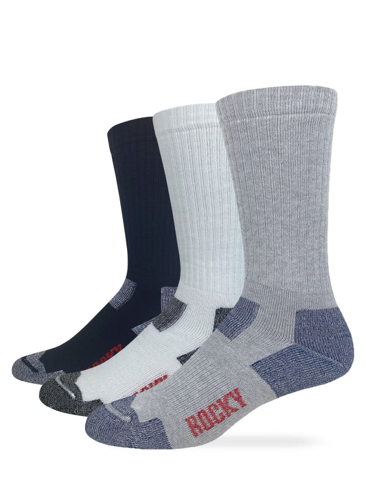 Rocky Mens Ultra Dri Full Cushion Mid Calf Boot Socks 2 Pair Pack