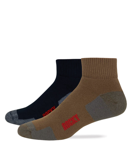 Rocky Mens Ultra Dri Full Cushion Quarter Socks 2 Pair Pack