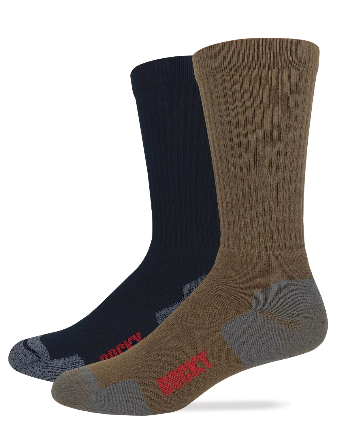 Rocky Mens Ultra Dri Full Cushion Crew Socks 2 Pair Pack
