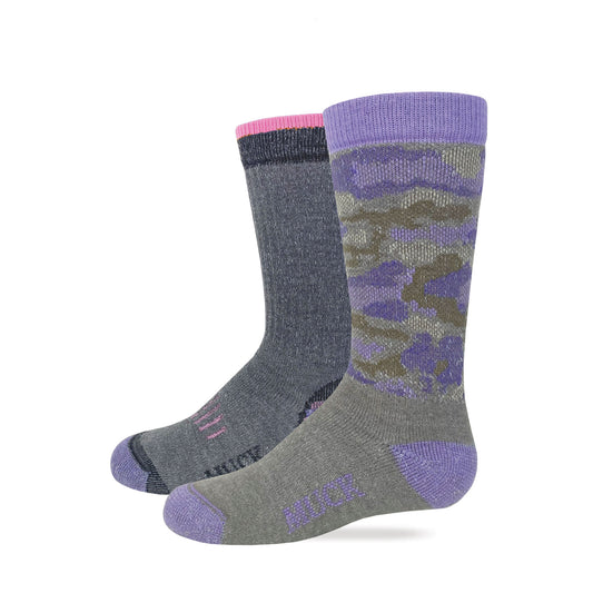 Muck Boot Youth Merino Wool Blend Boot Socks 2 Pair Pack