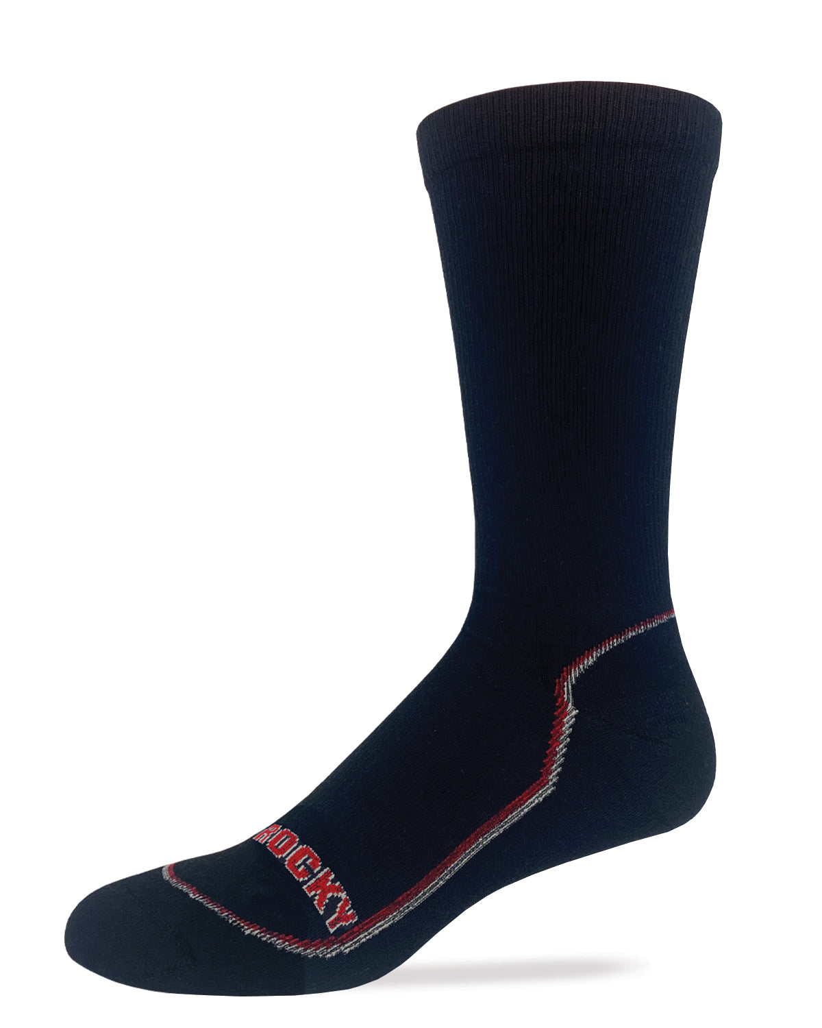 Rocky Mens Merino Wool Lightweight Year Round Crew Socks 1 Pair Pack