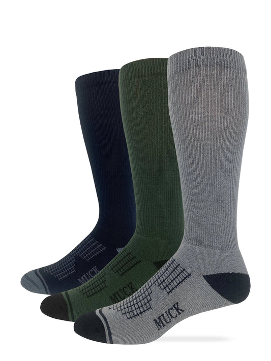 Muck Boot Mens Lightweight Ultra Dri over the calf Boot Socks 1 Pair Pack