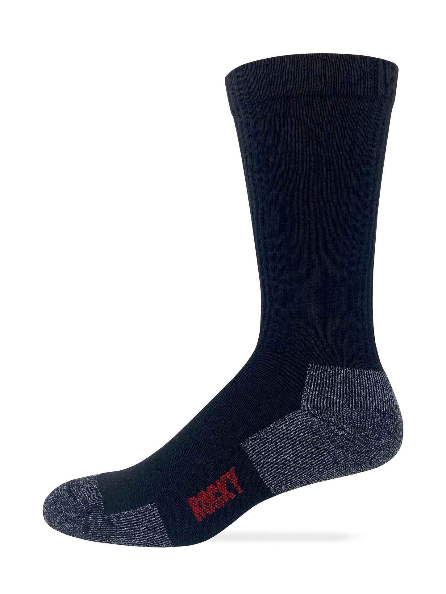 Rocky Mens All Season Lightweight Merino Wool Crew Boot Socks 1 Pair Pack