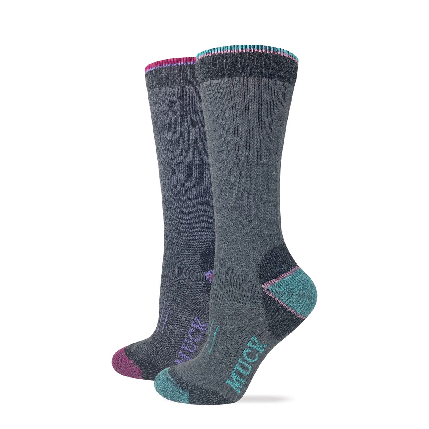 Muck Boot Ladies Heavyweight Merino Wool Blend Boot Socks 2 Pair Pack