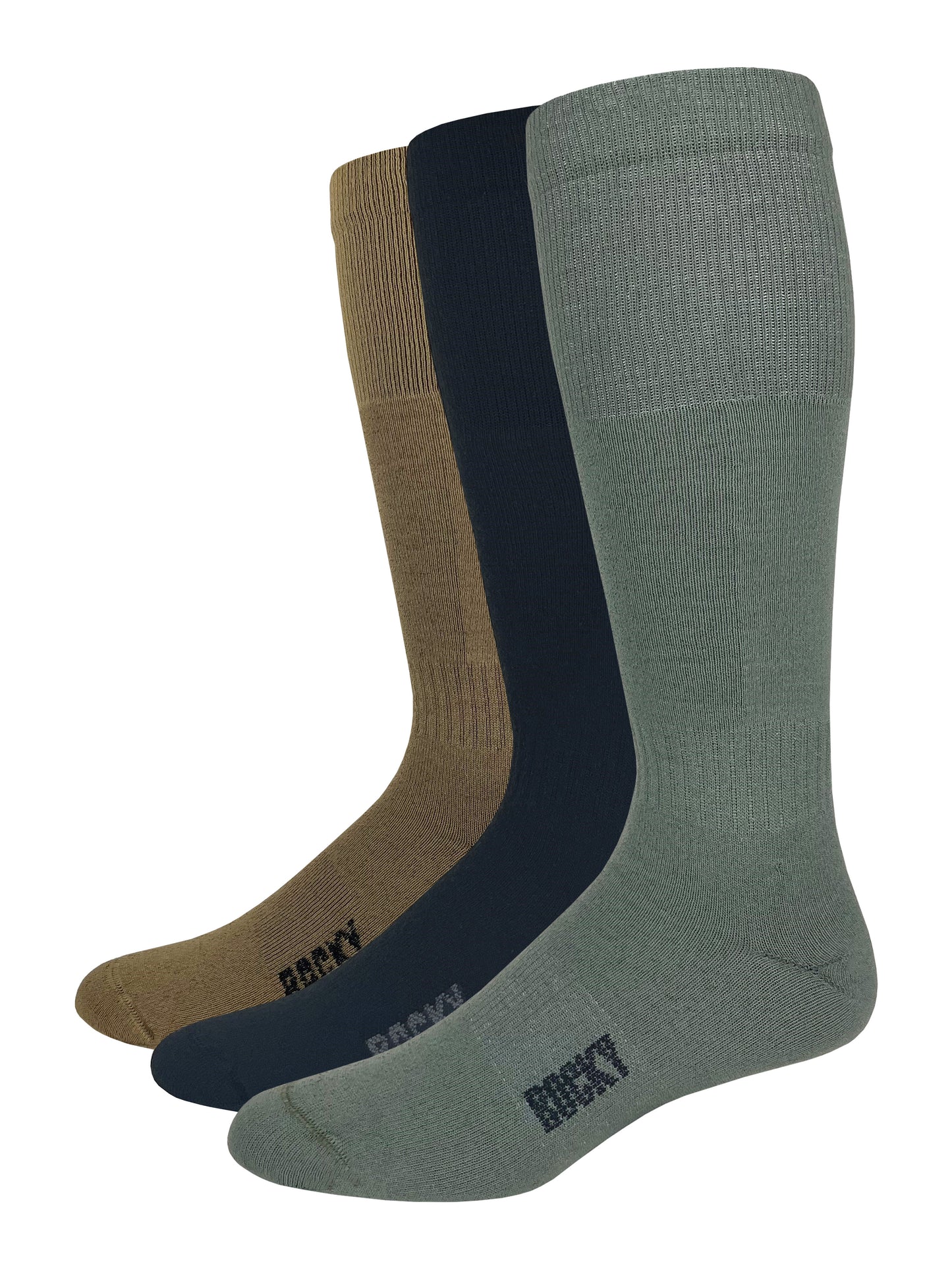 Rocky Mens Merino Wool Year Round Military Tall Boot Socks 1 Pair Pack