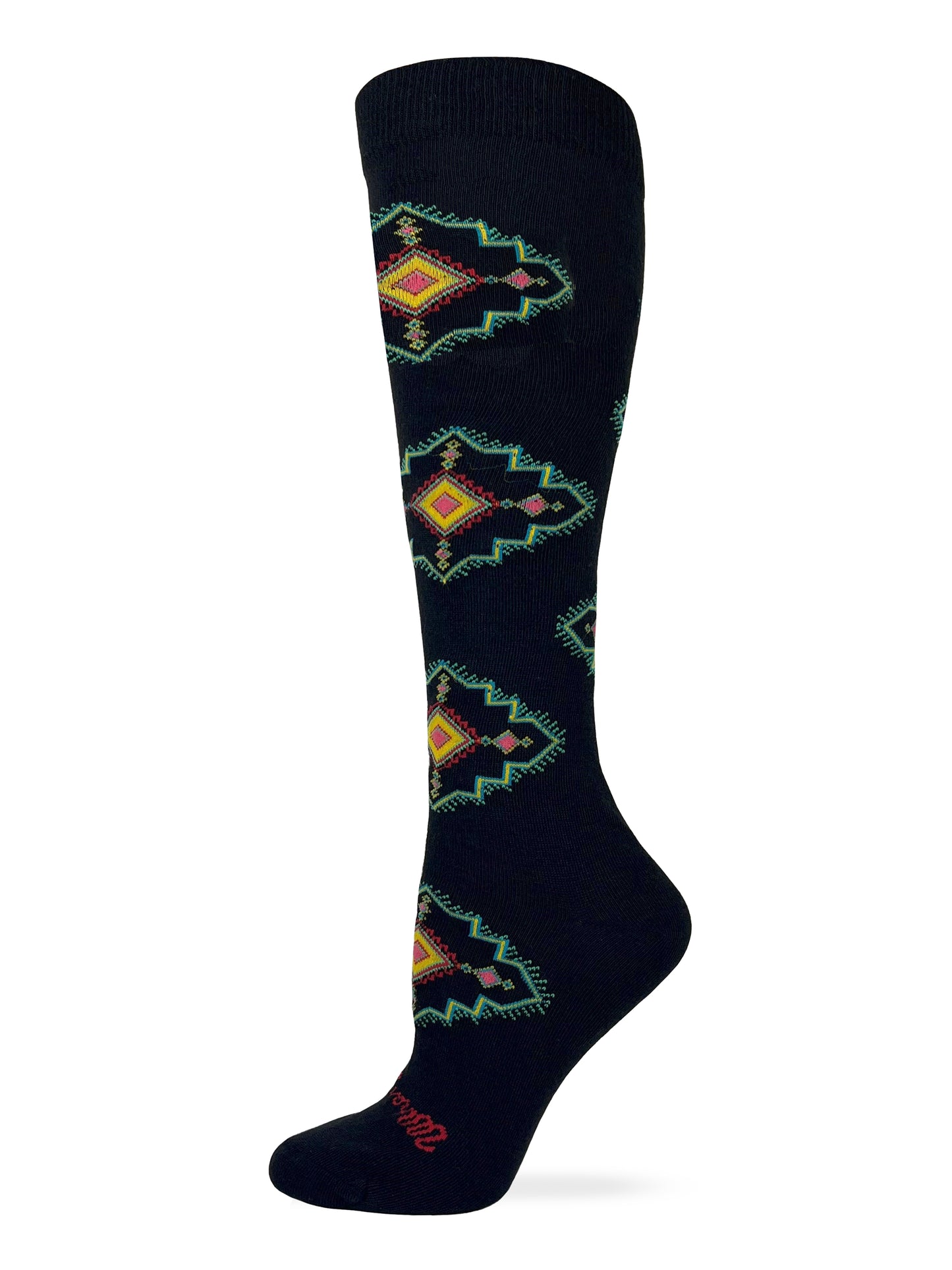 Wrangler Ladies Lightweight Aztec Pattern Knee High Boot Socks 1 Pair