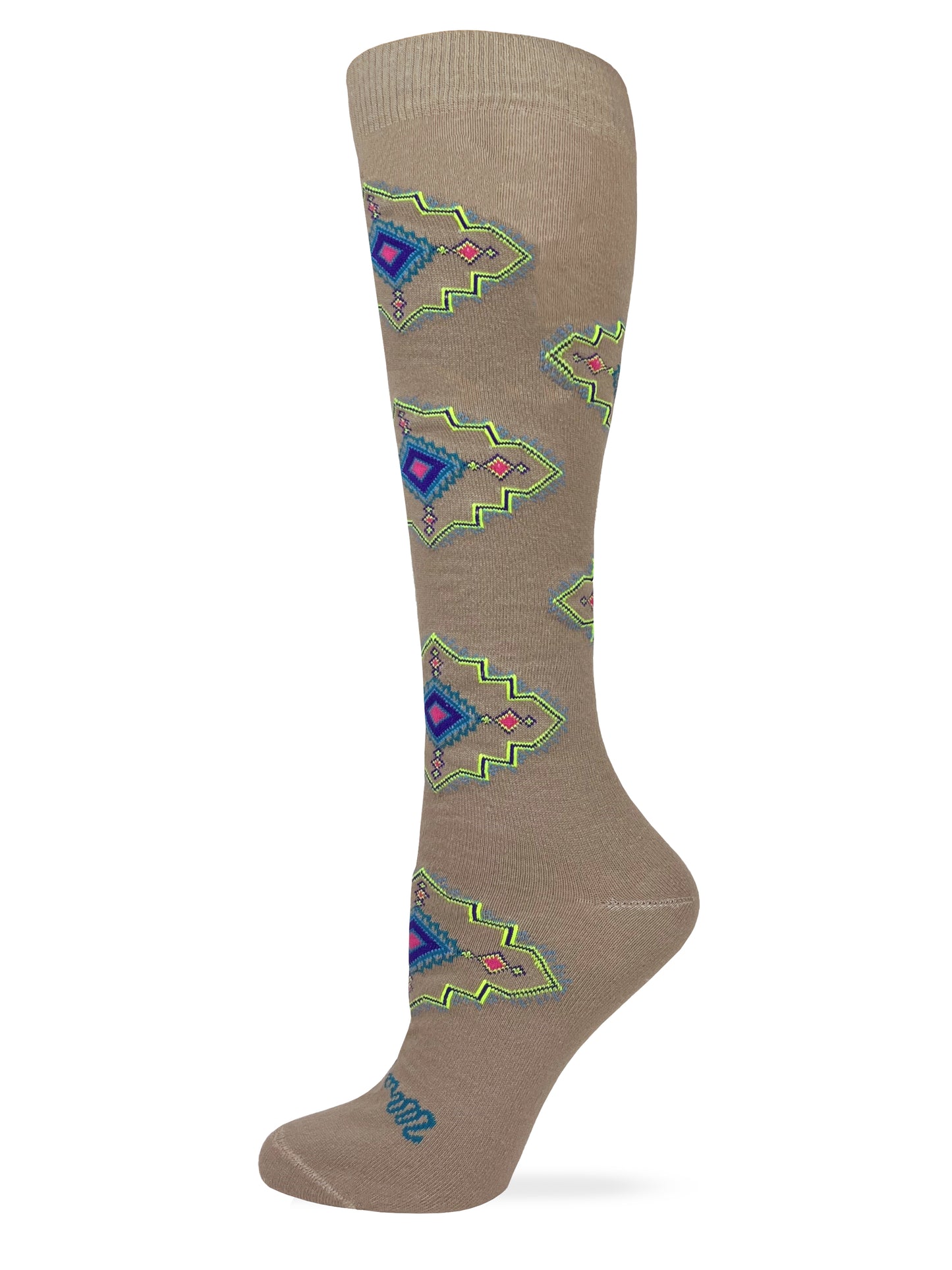 Wrangler Ladies Lightweight Aztec Pattern Knee High Boot Socks 1 Pair