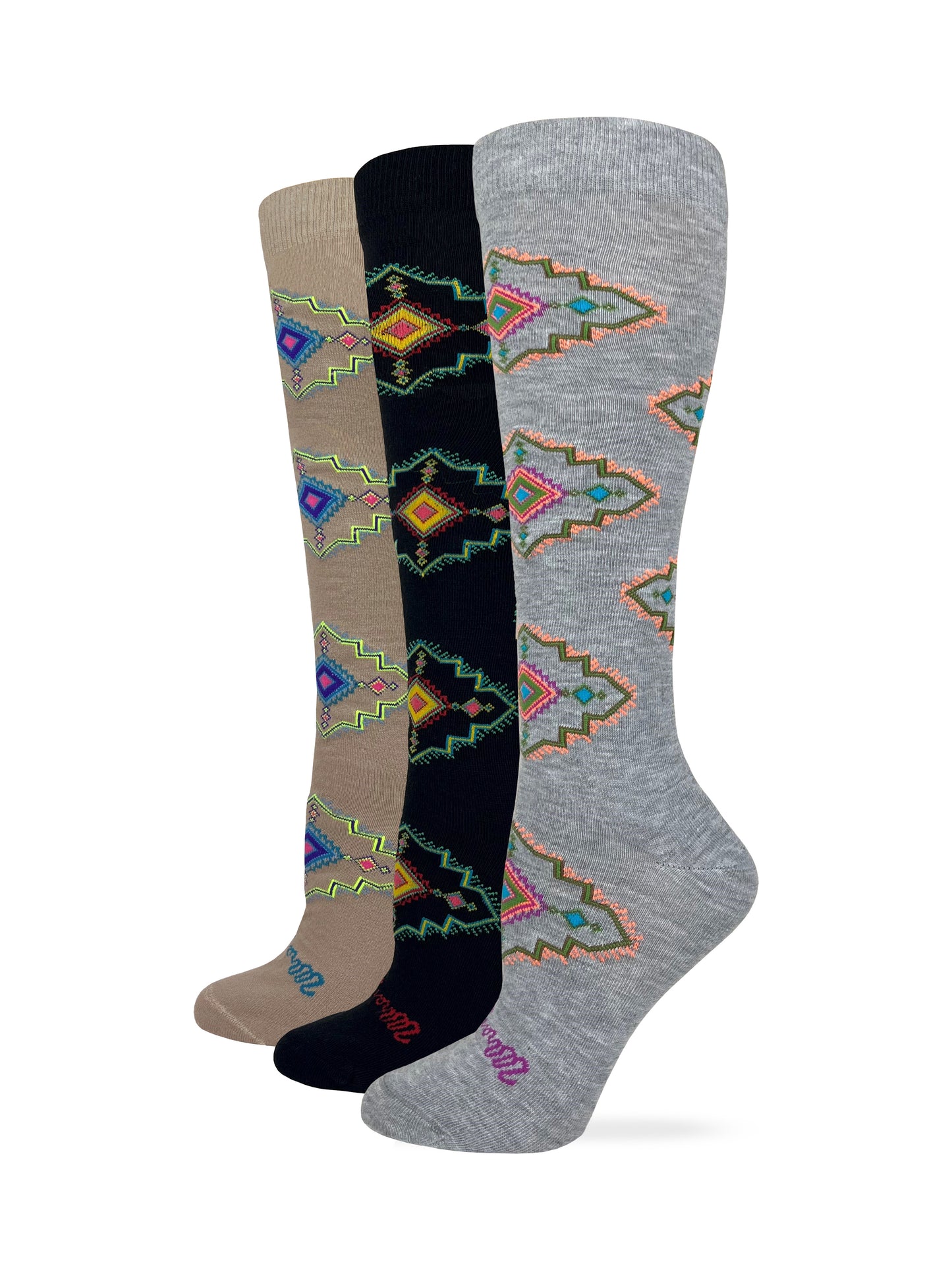 Wrangler Ladies Lightweight Aztec Pattern Knee High Boot Socks 1 Pair