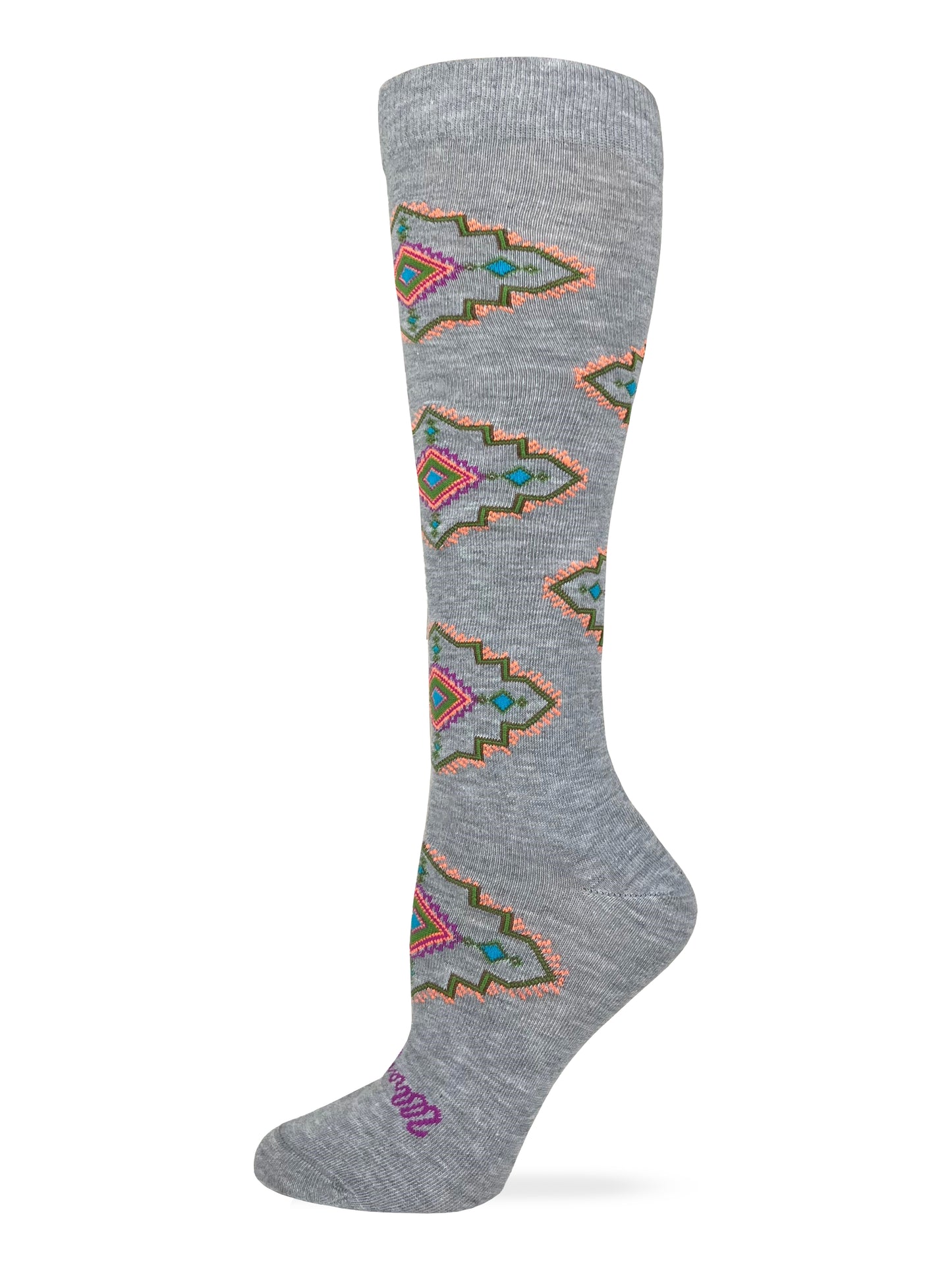 Wrangler Ladies Lightweight Aztec Pattern Knee High Boot Socks 1 Pair