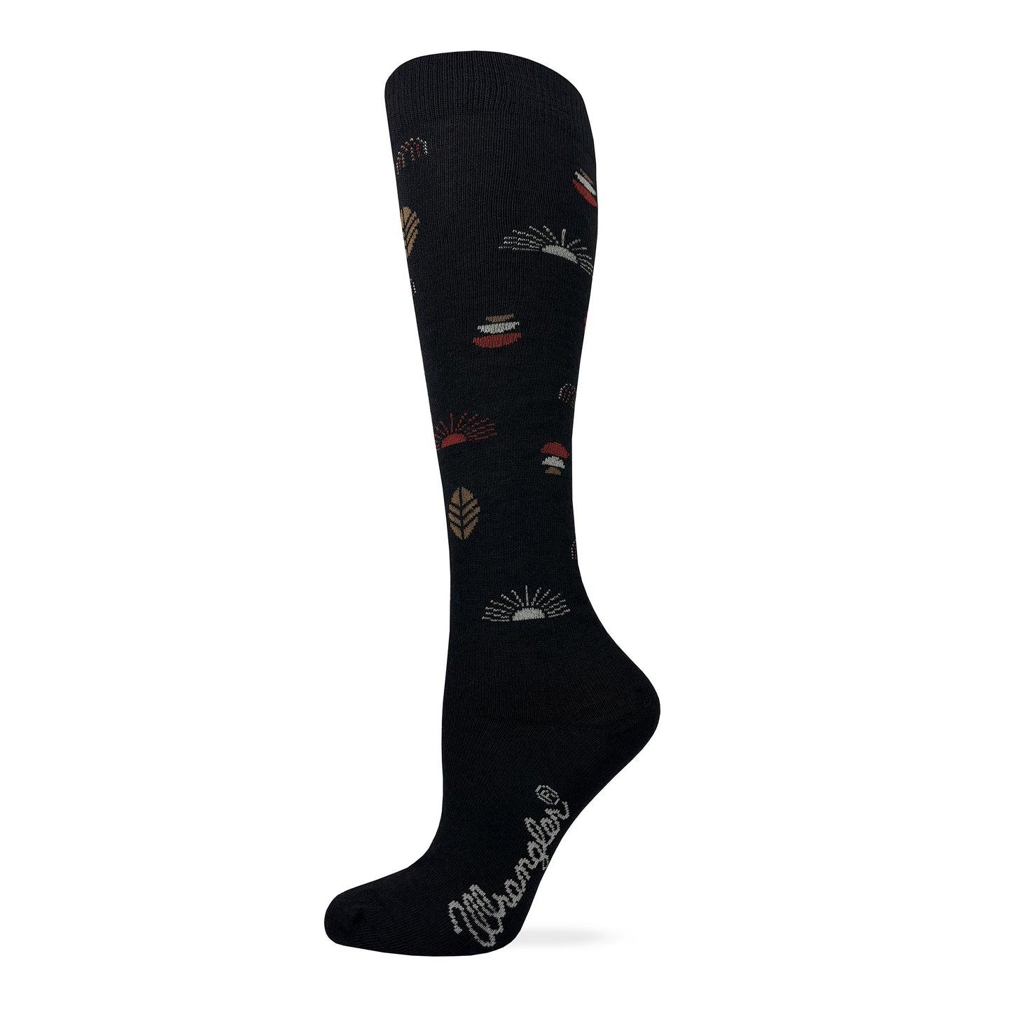 Wrangler Ladies Merino Wool Sunset Pattern Knee High Socks 1 Pair