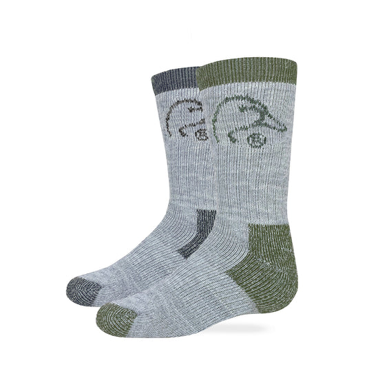 Ducks Unlimited Youth Merino Wool Blend Boot Socks 2 Pack