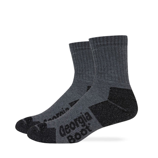 Georgia Boot Mens Ultra-Dri® Midweight Quarter Socks 2 Pack