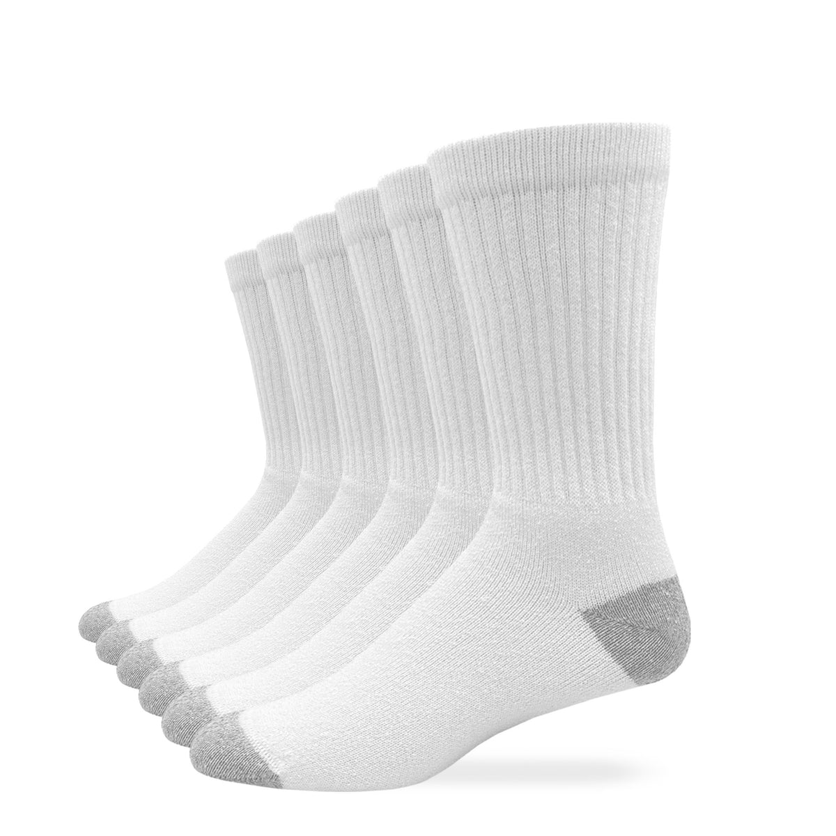 Carolina Ultimate Men's Cotton Crew Work Socks 6 Pair Pack