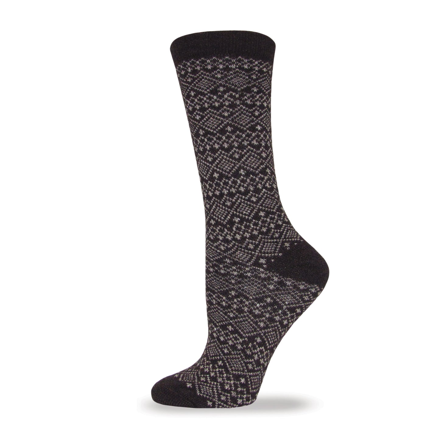 Wise Blend Ladies Sweater Fairisle Crew Socks 1 Pair Pack