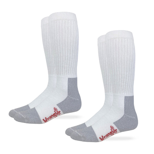 Wrangler Riggs Men's Cotton Over the Calf Work Boots Socks 2 Pair