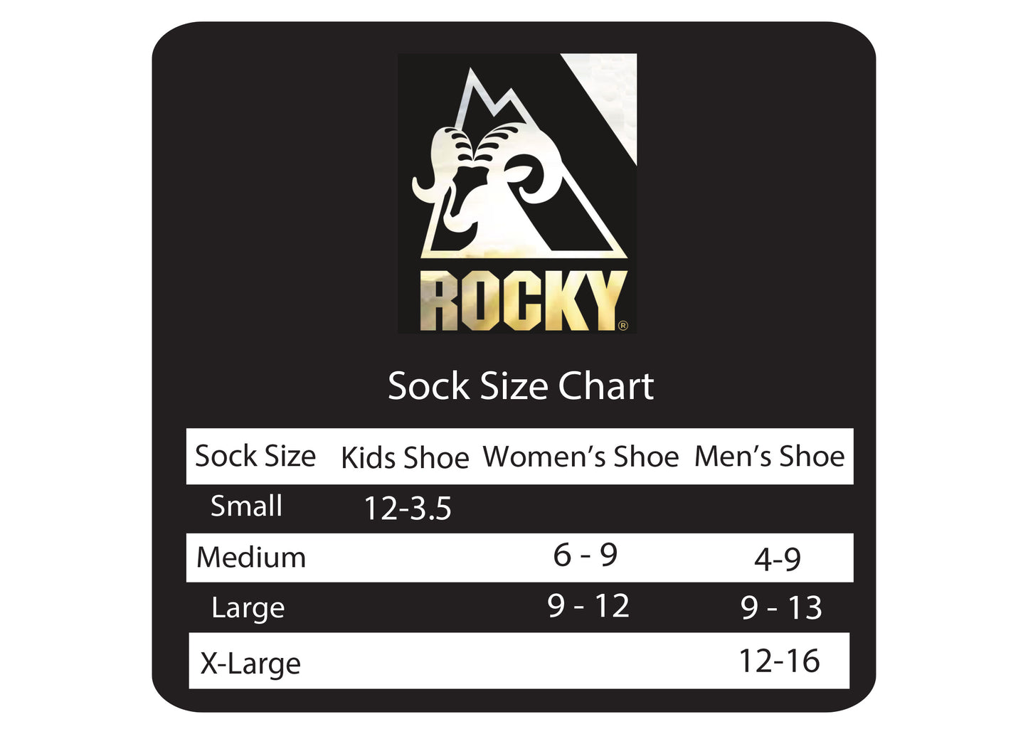 Rocky Mens Merino Wool over the calf All Season Boot Socks 1 Pair Pack