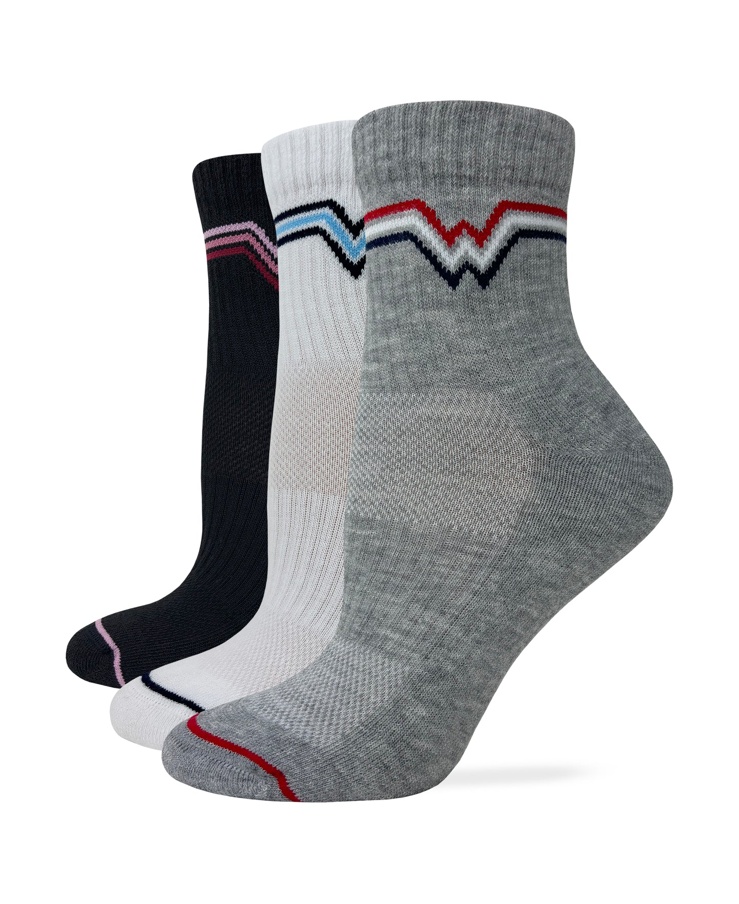 Wrangler Ladies Retro Ultra Dri Cushion Quarter Socks 3 Pair Pack