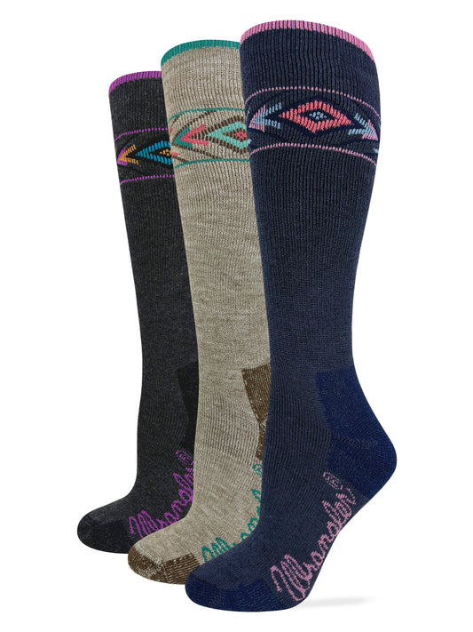 Wrangler Ladies Merino Wool Full Cushion Aztec Socks 1 Pair