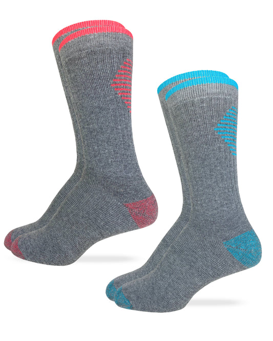 Carolina Ultimate Ladies Ultra-Dri Merino Wool Blend Crew Boot Socks 2 Pair Pack