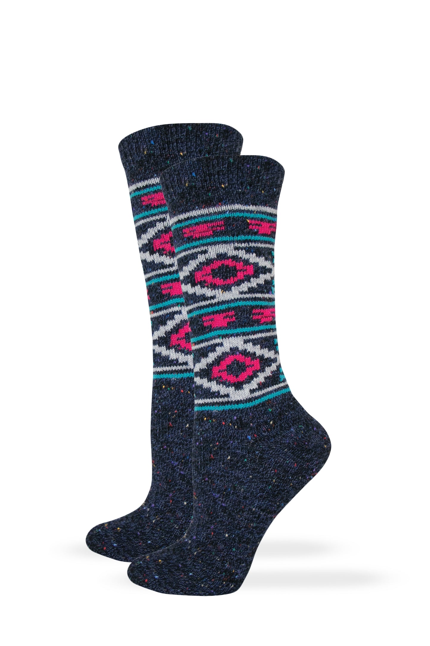 Wise Blend Ladies Aztec Pattern Comfy Crew Socks 1 Pair Pack