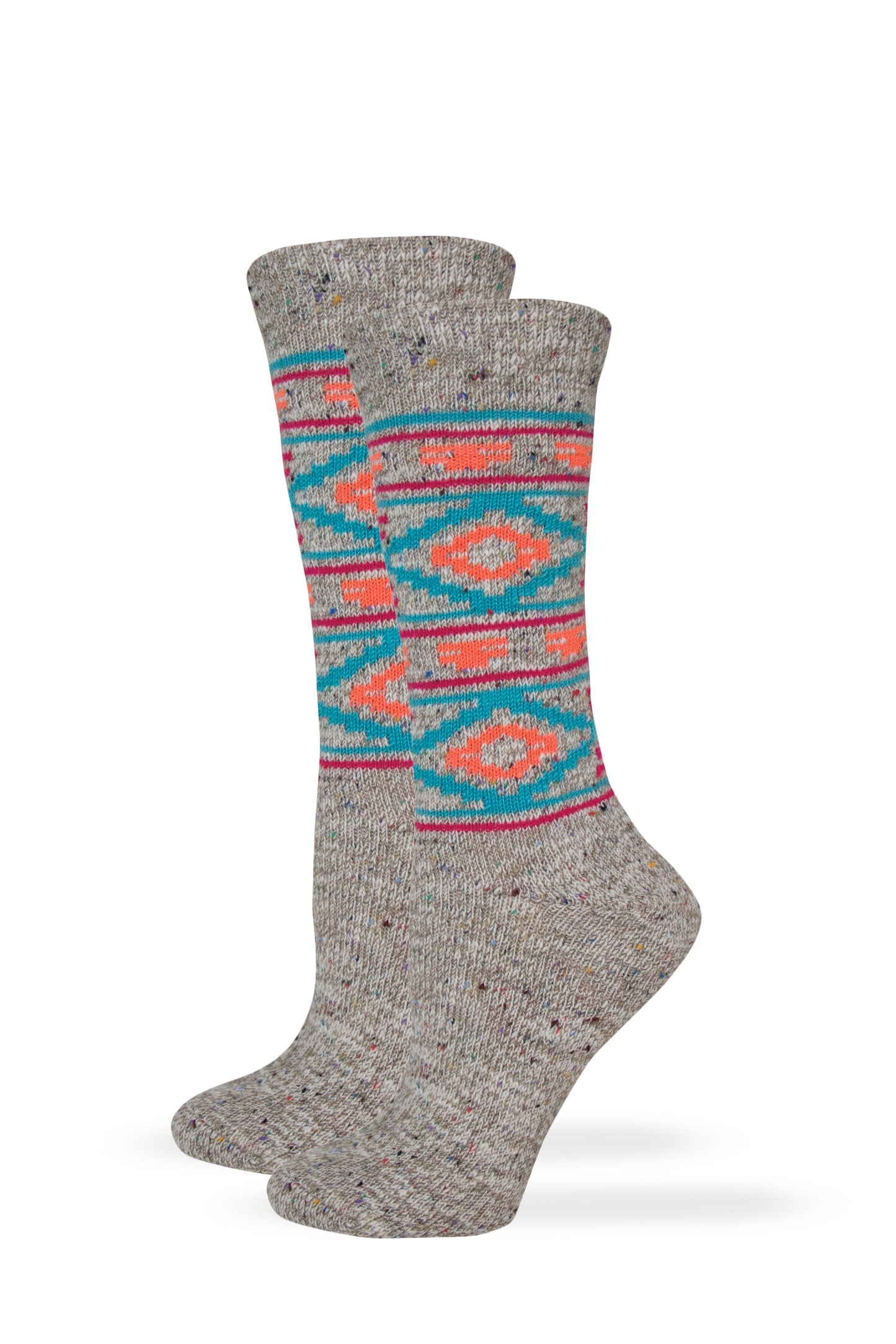 Wise Blend Ladies Aztec Pattern Comfy Crew Socks 1 Pair Pack