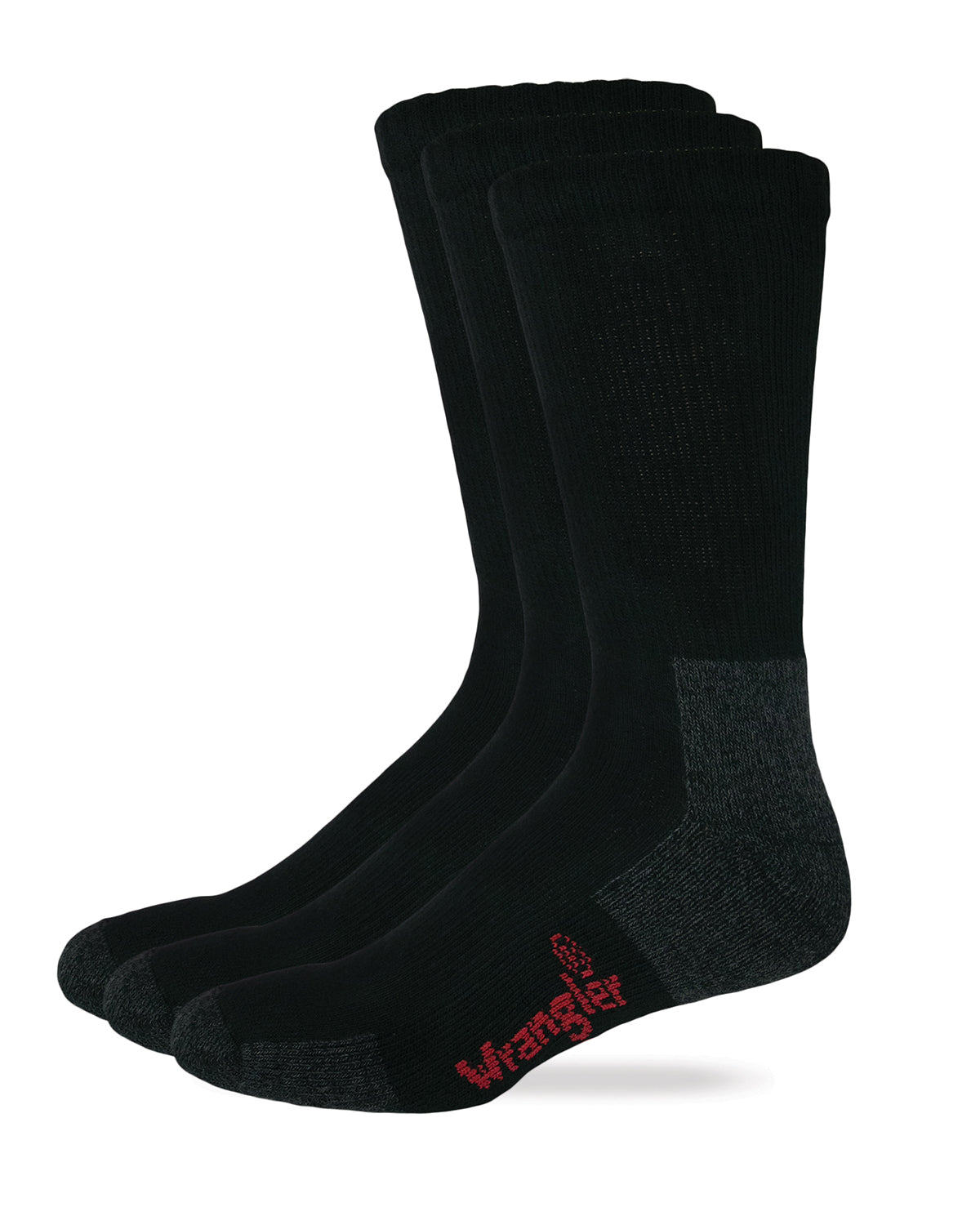 Wrangler Men's Cotton Crew Work Boot Socks 3 Pair