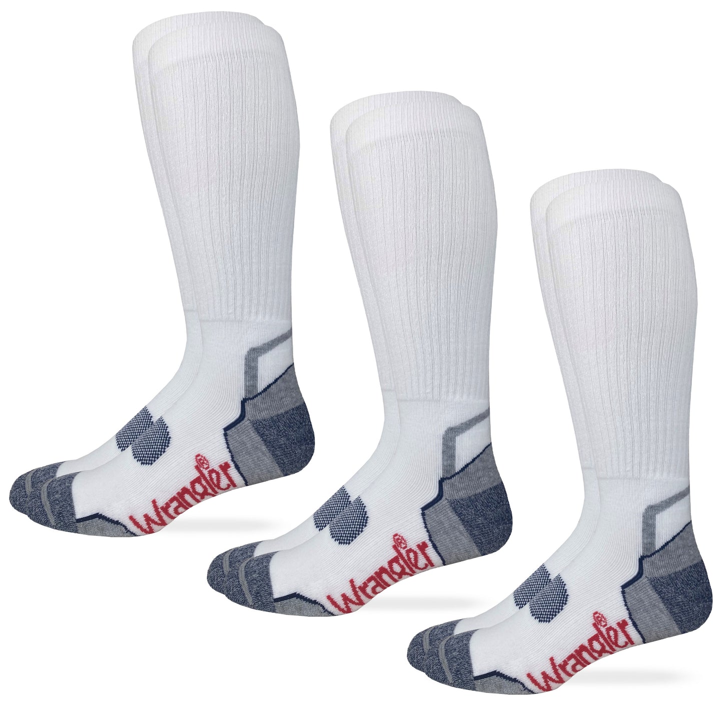 Wrangler Mens Ultra Dri Compression Tall Boot Socks 3 Pair Pack