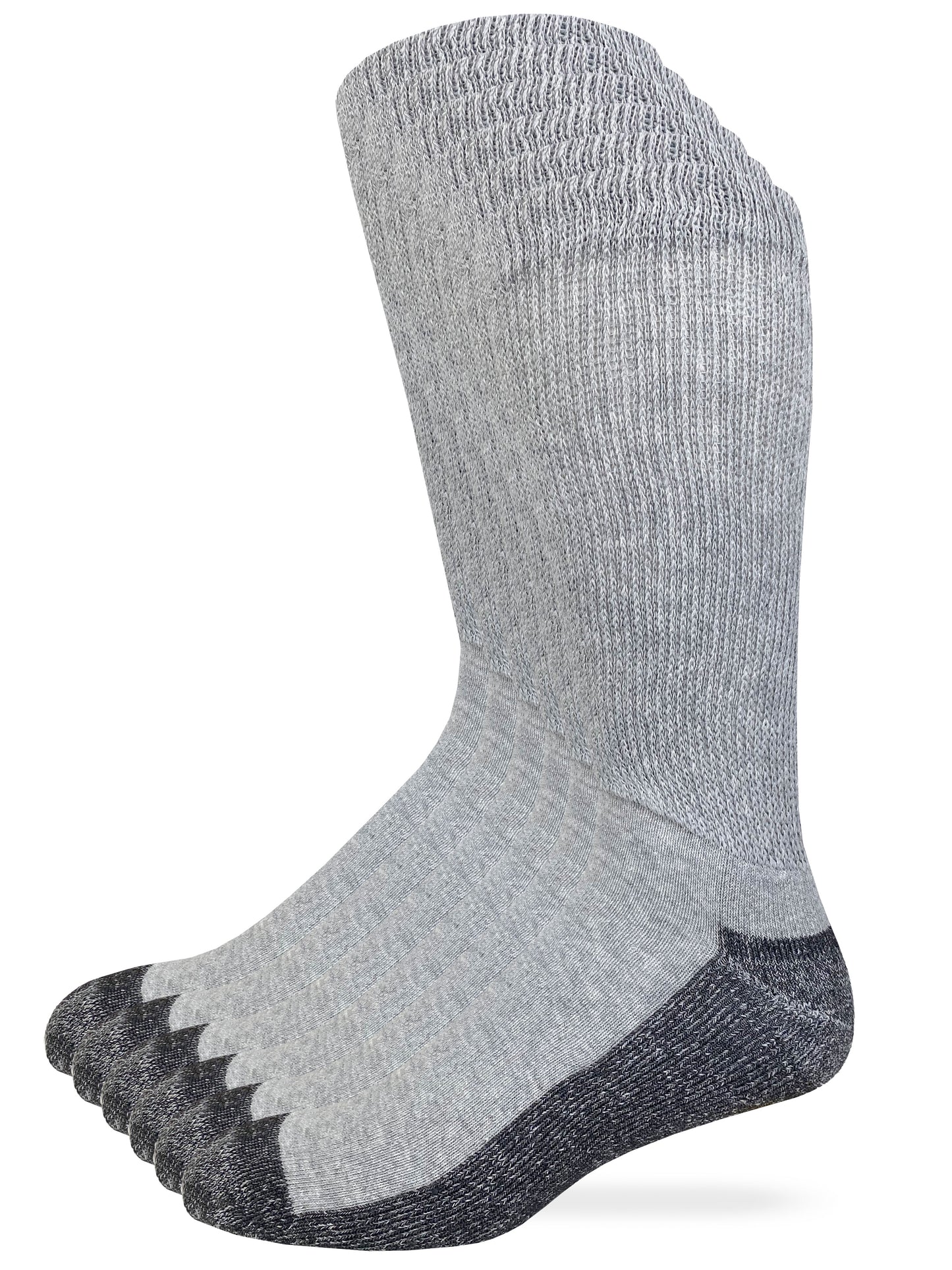 Carolina Ultimate Men's Non-Binding Everyday Crew Socks 6 Pair Pack
