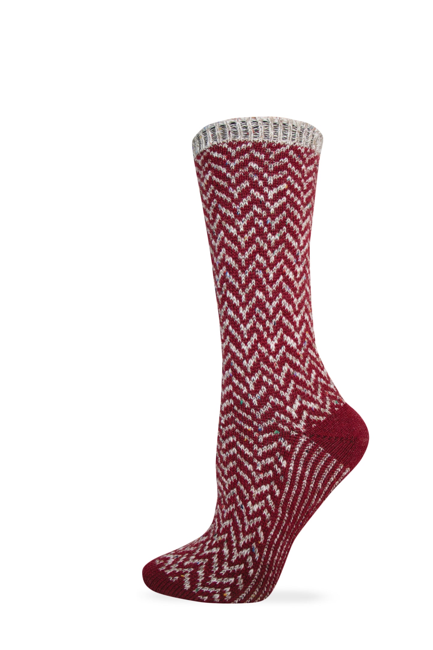 Wise Blend Ladies Chevron Pattern Crew Socks 1 Pair Pack