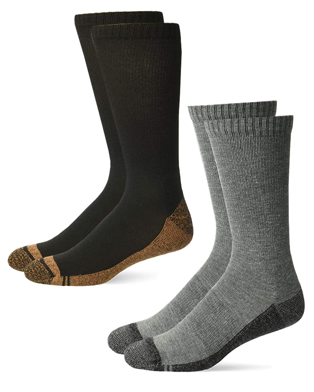 Carolina Ultimate Mens Cupron Copper Ultra-Dri Crew Socks 2 Pair Pack