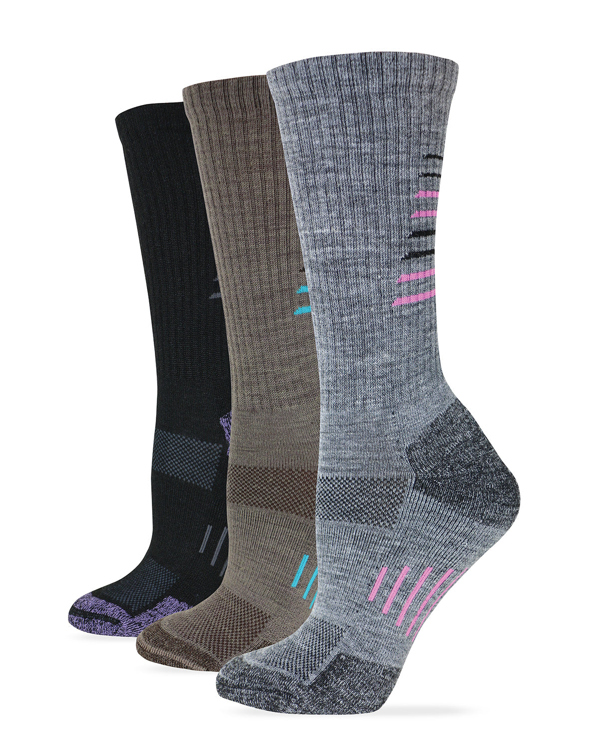 Wise Blend Ladies Merino Wool Blend Hiker Crew Socks 1 Pair Pack