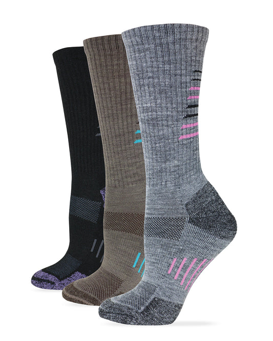 Wise Blend Ladies Merino Wool Blend Hiker Crew Socks 1 Pair Pack