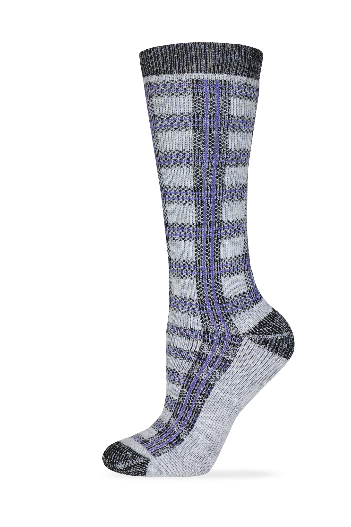 Wise Blend Ladies Merino Wool Blend Plaid Socks 1 Pair