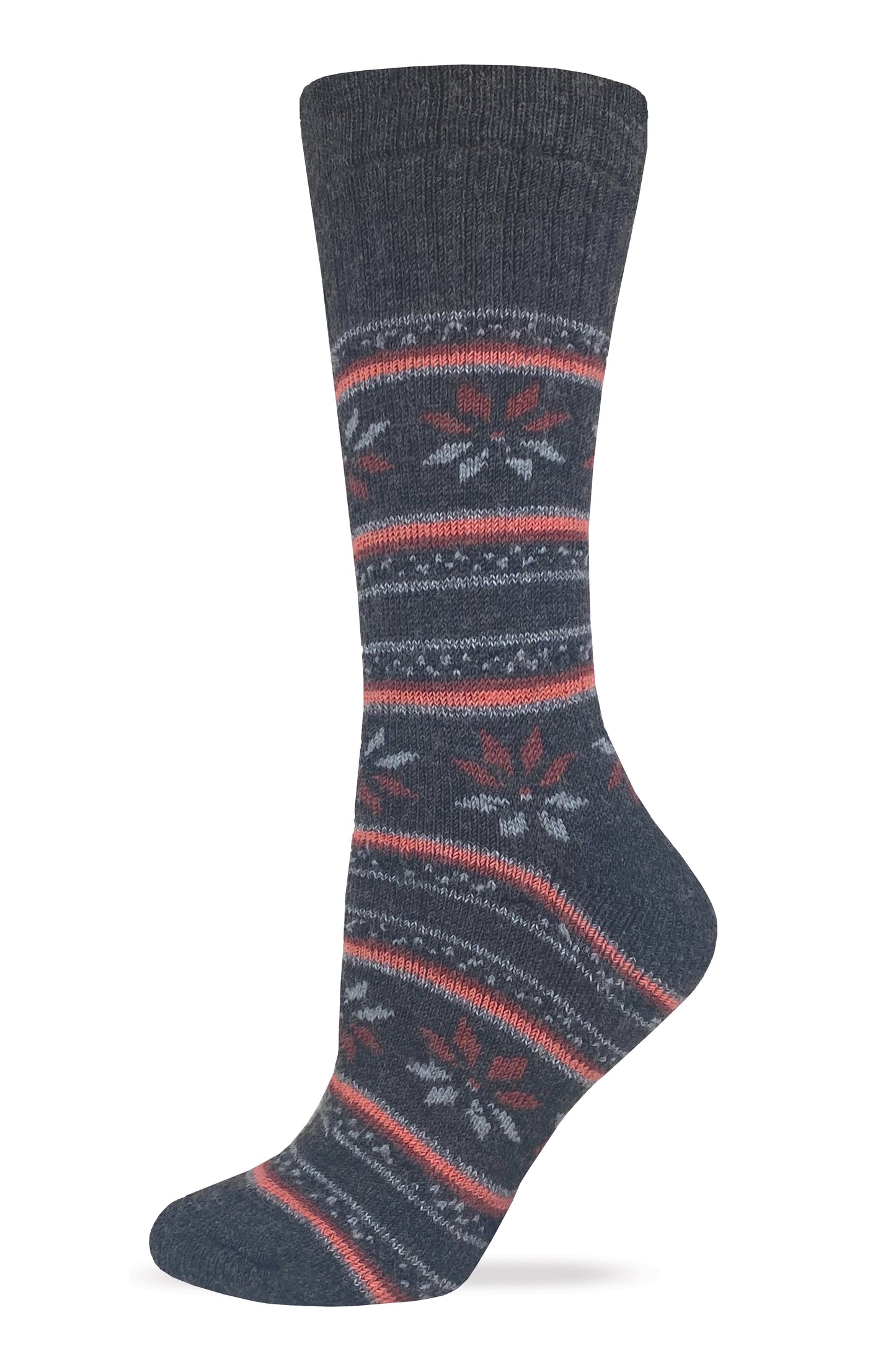 Wise Blend Ladies Merino Wool Blend Floral Frost Socks 1 Pair