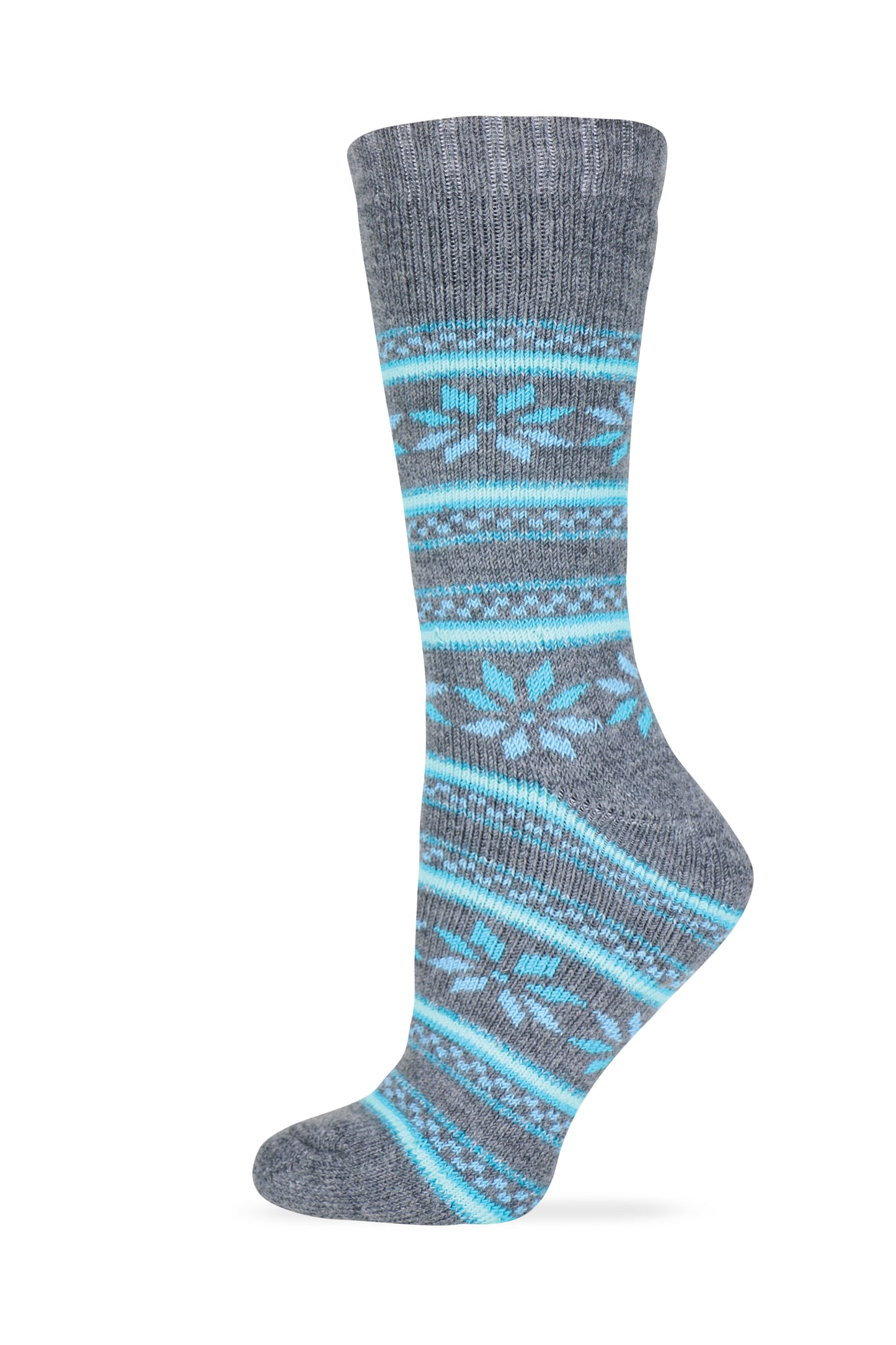 Wise Blend Ladies Merino Wool Blend Floral Frost Socks 1 Pair