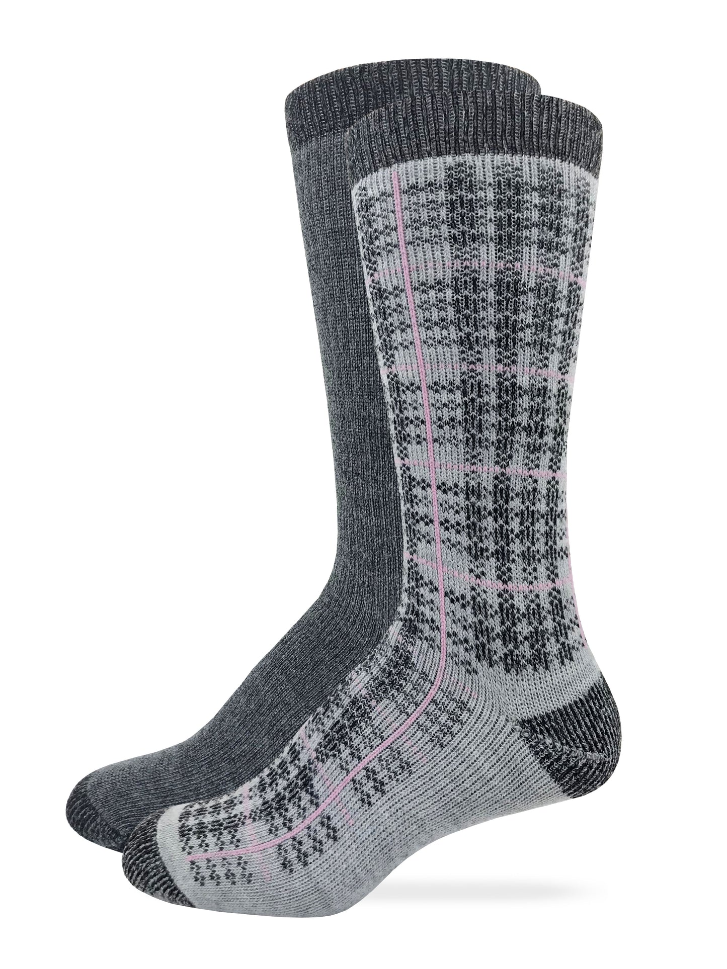 Carolina Ultimate Ladies Merino Wool Blend Plaid Pattern Socks 2 Pair Pack