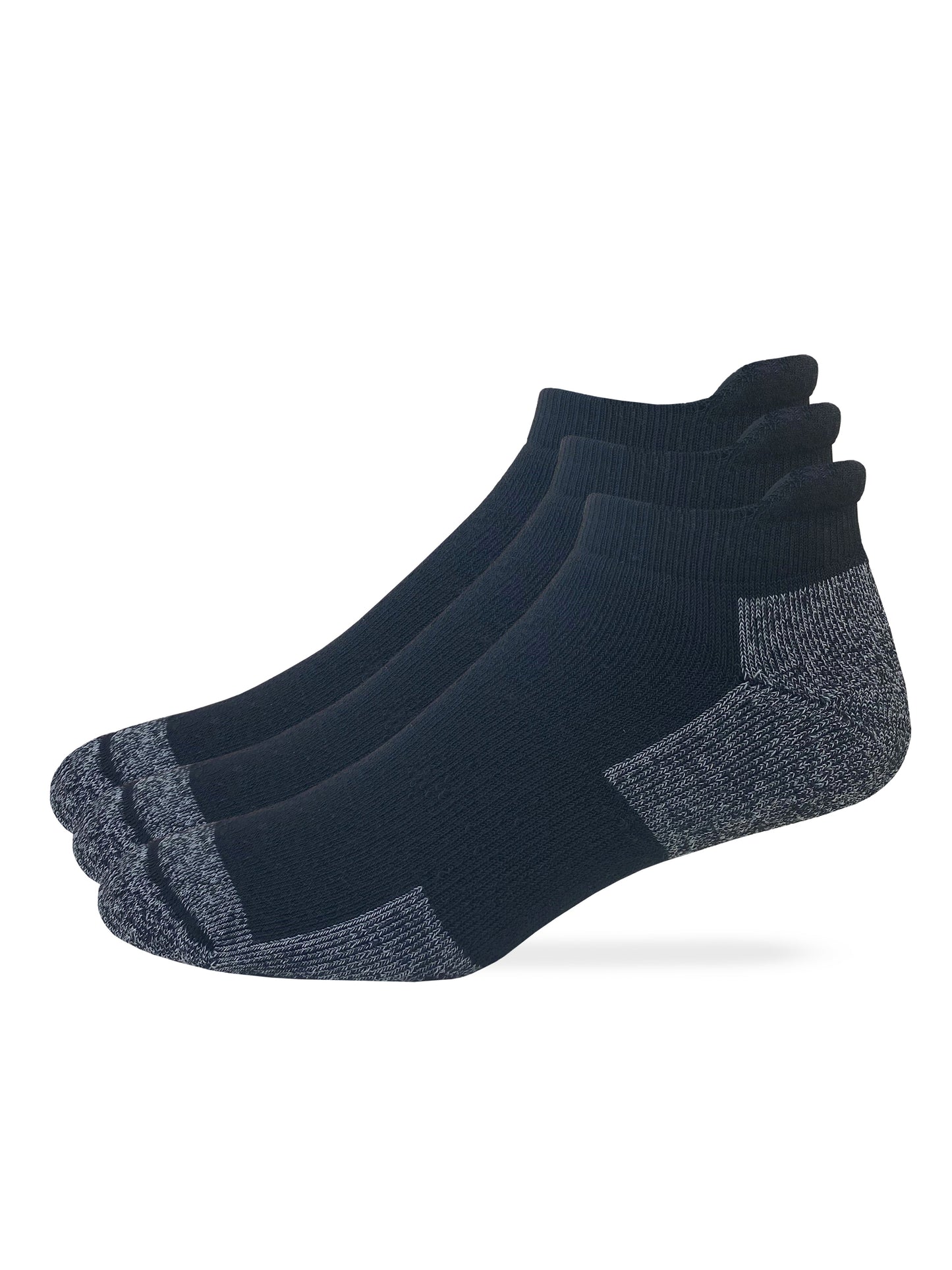 Carolina Ultimate Mens Ultra Dri Low Cut Heel Tab Athletic Socks 3 Pair Pack