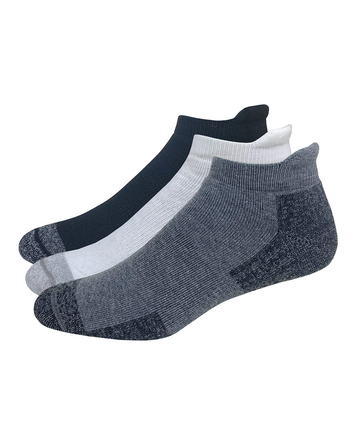 Carolina Ultimate Mens Ultra Dri Low Cut Heel Tab Athletic Socks 3 Pair Pack