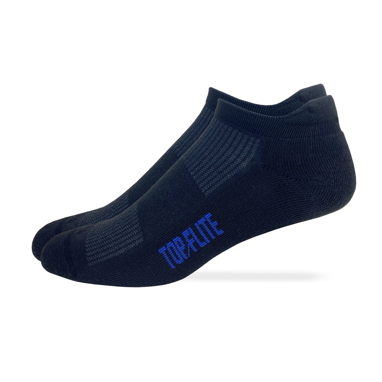 Top Flite Mens Moisture Wicking Seamless Toe Heel Tab Sport Socks 2 Pair Pack