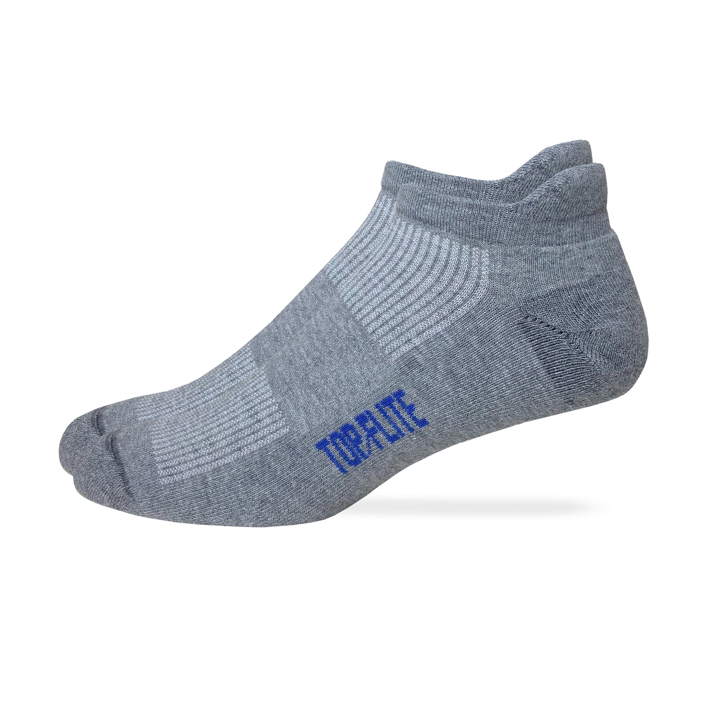 Top Flite Mens Moisture Wicking Seamless Toe Heel Tab Sport Socks 2 Pair Pack