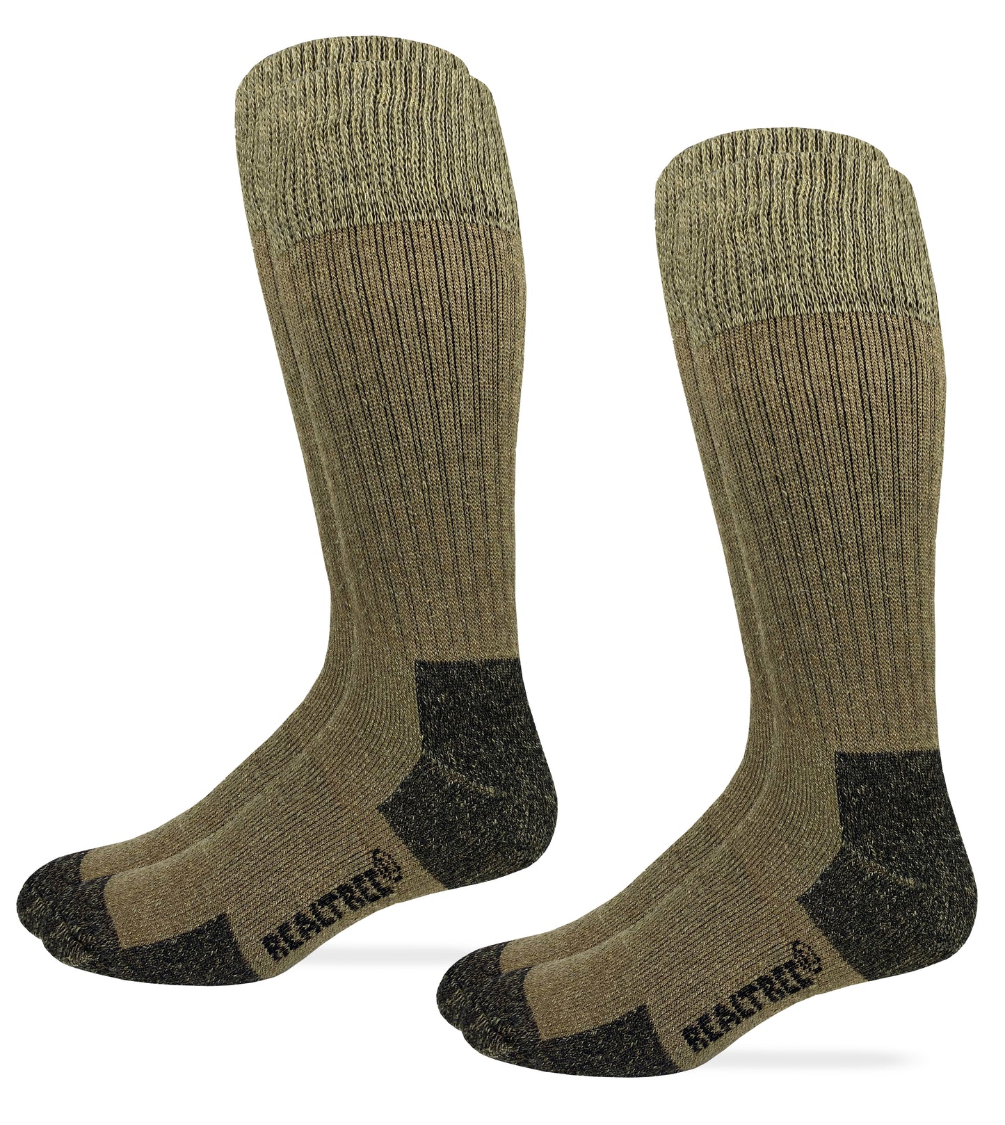 Realtree Mens Merino Blend Non Binding Comfort Top Tall Boot Socks 2 Pair Pack