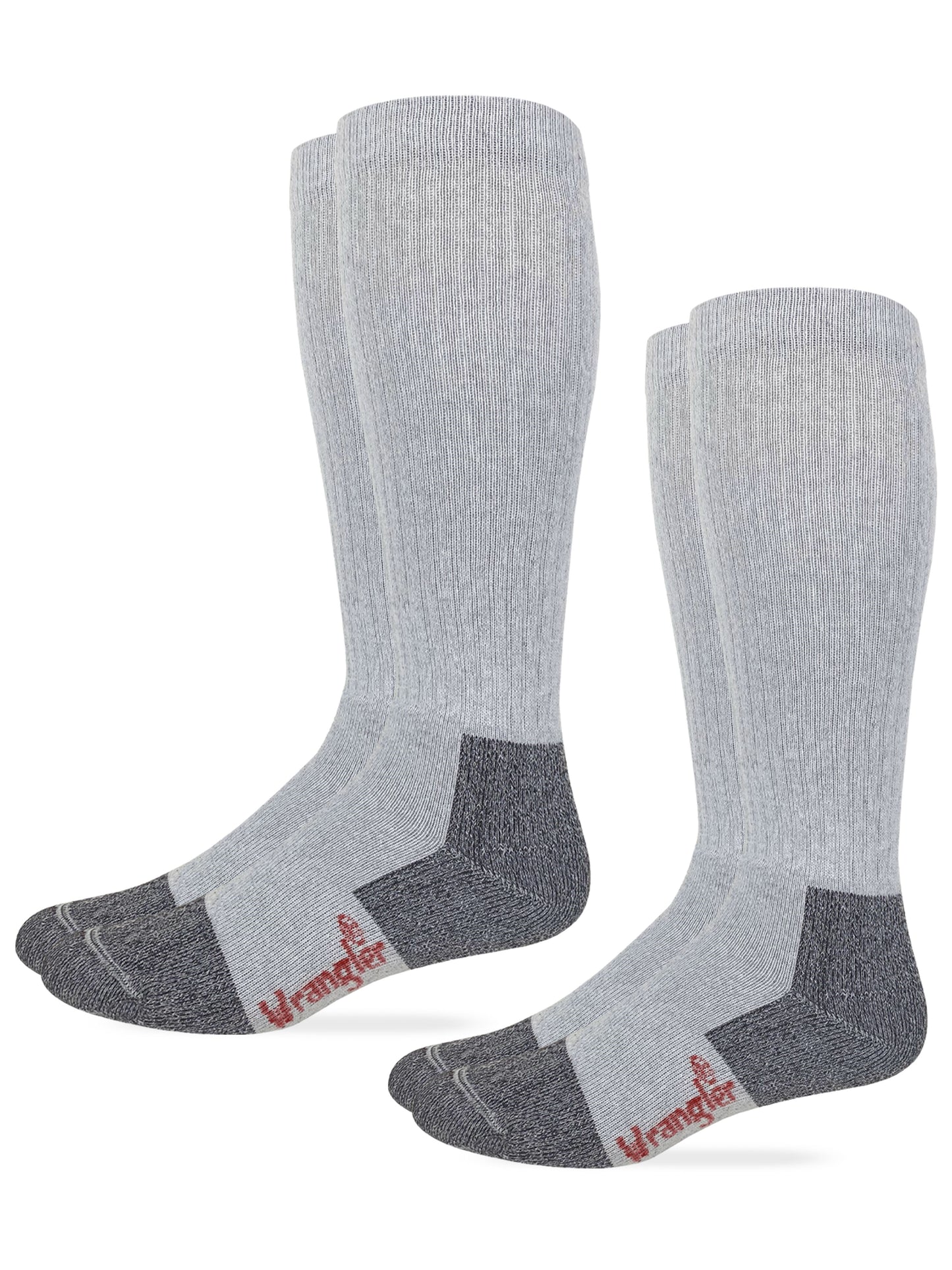 Wrangler Riggs Men's Cotton Over the Calf Work Boots Socks 2 Pair