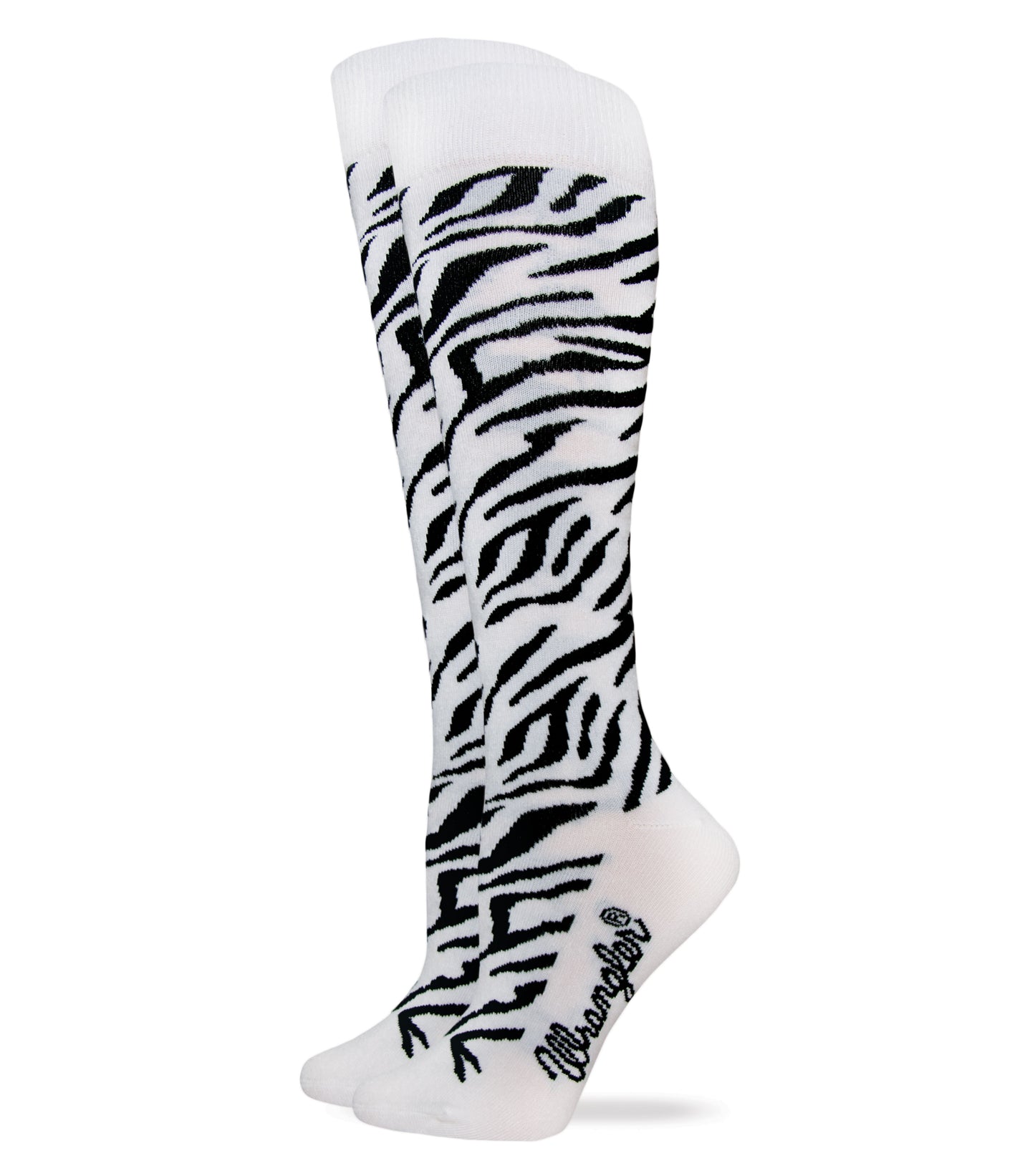 Wrangler Ladies Zebra Pattern Knee High Boot Socks 1 Pair